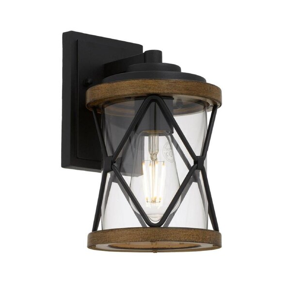 Capstan Modern Wall Lamp Light Aluminium Black Wood Sand