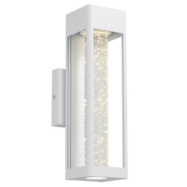 Hollis Modern Wall Lamp Light Aluminium Glass White Sand