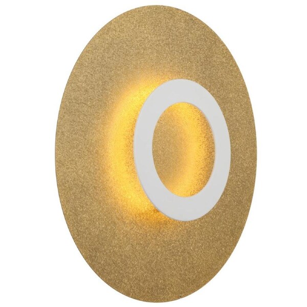 Pelzer Contemporary Wall Lamp Light Metal Aluminium White Gold Sand Crackle