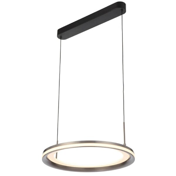 Fulcrum Contemporary Pendant Hanging Lamp Light Aluminium Pvc Acrylic Pearl Grey Satin