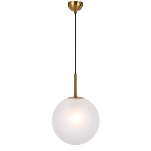 Bally Modern Pendant Hanging Lamp Light Glass Metal Antique Gold Alabastro