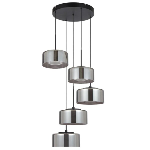 Cedro Modern Pendant Hanging Lamp Light Metal Aluminium Glass Acrylic Black Sand
