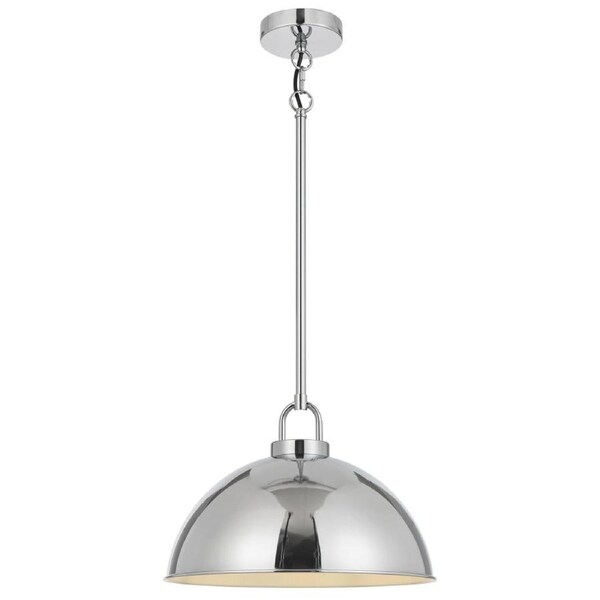 Emerson Vintage Pendant Hanging Lamp Light Metal Chrome Chrome