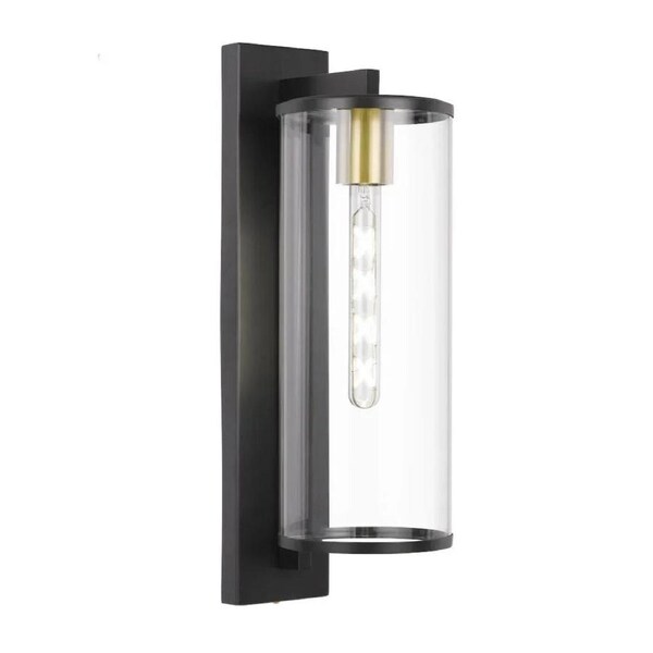 Perova Vintage Wall Lamp Light Glass Solid Brass Black