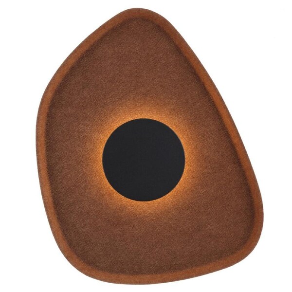 Raxa Industrial Wall Lamp Light Felt Aluminium Acrylic Brown Black Textured