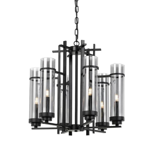 Burgess Contemporary Pendant Hanging Lamp Light Glass Metal Black Smoke