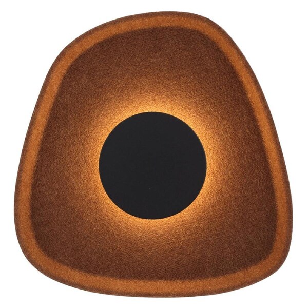 Moro Industrial Wall Lamp Light Felt Aluminium Acrylic Brown Black Textured