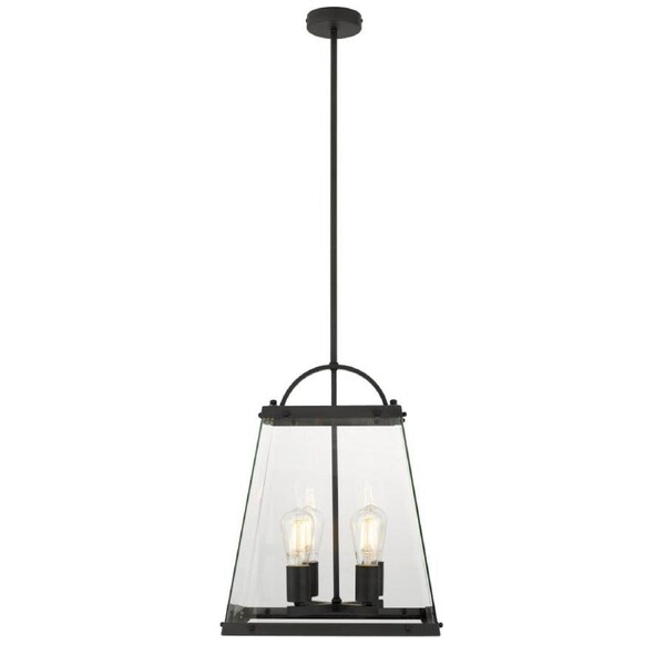 Colair Modern Pendant Hanging Lamp Light Glass Solid Brass Clear Black Matte