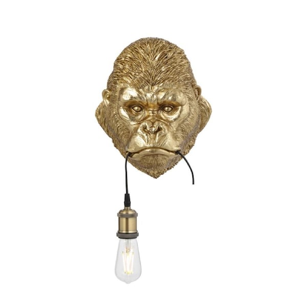 Kong Modern Wall Lamp Light Polycarbonate Antique Gold Gloss