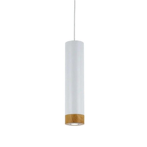 Dakota Contemporary Pendant Hanging Lamp Light Aluminium White Oak