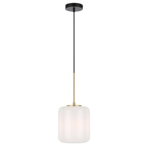 Korova Modern Pendant Hanging Lamp Light Glass Metal Brass Matt Opal
