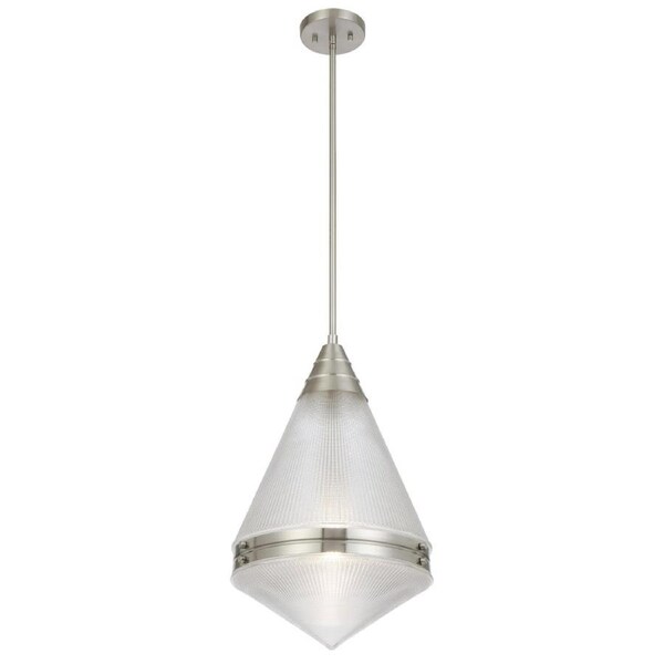 Harnon Modern Pendant Hanging Lamp Light Metal Glass Nickel Matte