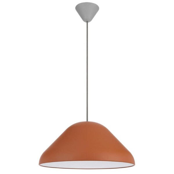 Hanami Modern Pendant Hanging Lamp Light Metal Plastic Orange Grey Satin