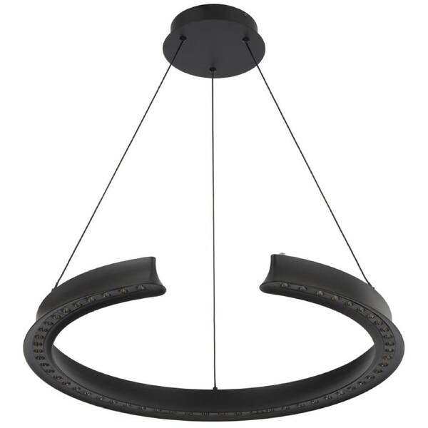 Lucid Modern Pendant Hanging Lamp Light Aluminium Metal Pvc Black Matte
