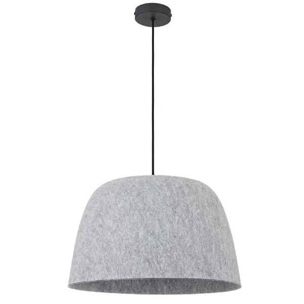 Malin Modern Pendant Hanging Lamp Light Felt Metal Grey Matte