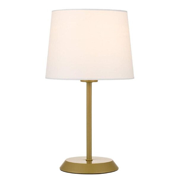Jaxon Contemporary Table Desk Lamp Light Metal Fabric Gold Ivory
