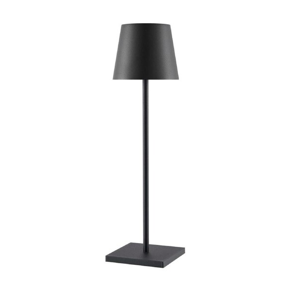 Clio Modern Table Desk Lamp Light Metal Black Sand