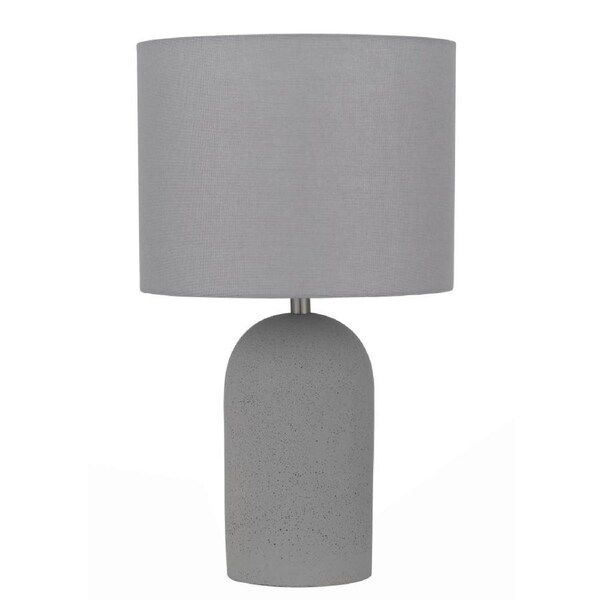 Fevik Industrial Table Desk Lamp Light Concrete Fabric Metal Grey