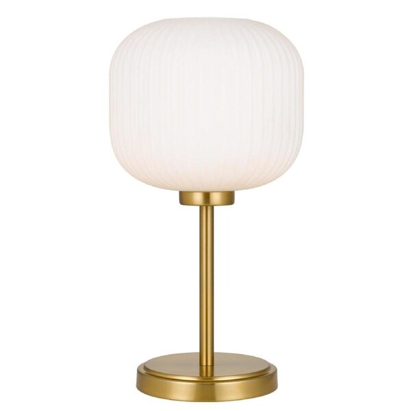 Bobo Modern Table Desk Lamp Light Glass Metal Antique Gold Opal Matt Matte