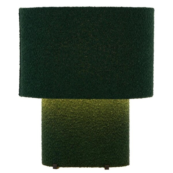 Verso Contemporary Table Desk Lamp Light Boucle Metal Plastic Green Textured