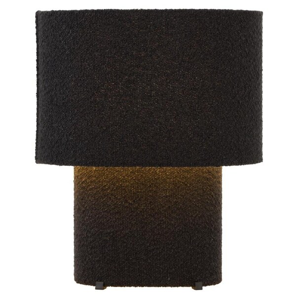 Verso Contemporary Table Desk Lamp Light Boucle Metal Plastic Black Textured