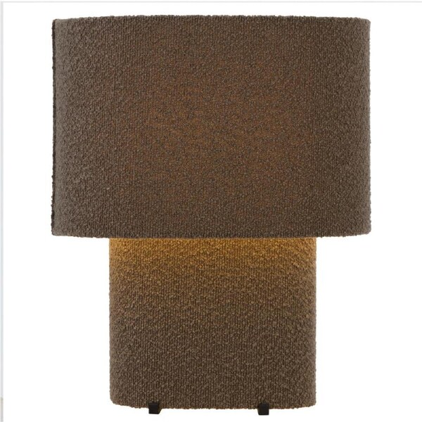 Verso Contemporary Table Desk Lamp Light Boucle Metal Plastic Coffee Textured