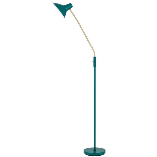 Farbon Contemporary Standing Floor Lamp Light Metal Brass Matt Green