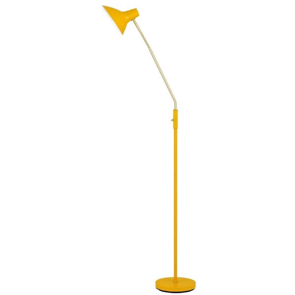 Farbon Contemporary Standing Floor Lamp Light Metal Yellow Brass Matt