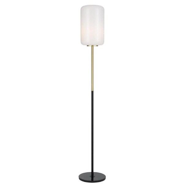 Korova Modern Standing Floor Lamp Light Marble Glass Metal Brass Matt Opal Black Marble