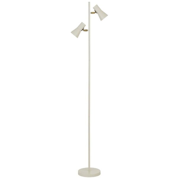Verik Modern Standing Floor Lamp Light Foot Switch Metal Black Satin