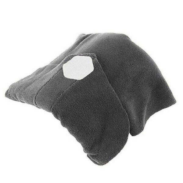 Portable Neck Collar Brace Grey Travel Wrap Pillow Sitting Nap Soft Support