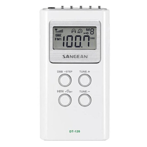 Sangean FM-Stereo / AM PLL Tuning Pocket Radio in White