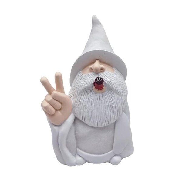 Catzon Victory Finger Gnomes Statues Outdoor Decor DIY Paintable Figurines