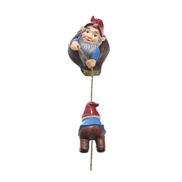 Catzon Climbing Gnomes Tree Hugger Resin Ornament for Garden Yard Art Decor