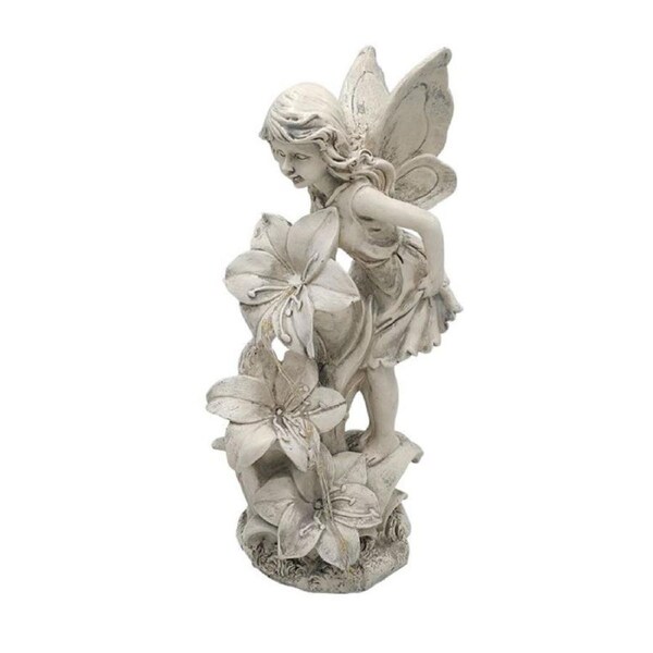 Catzon Angel Garden Statue with Waterproof Solar Lights for Outside Decor