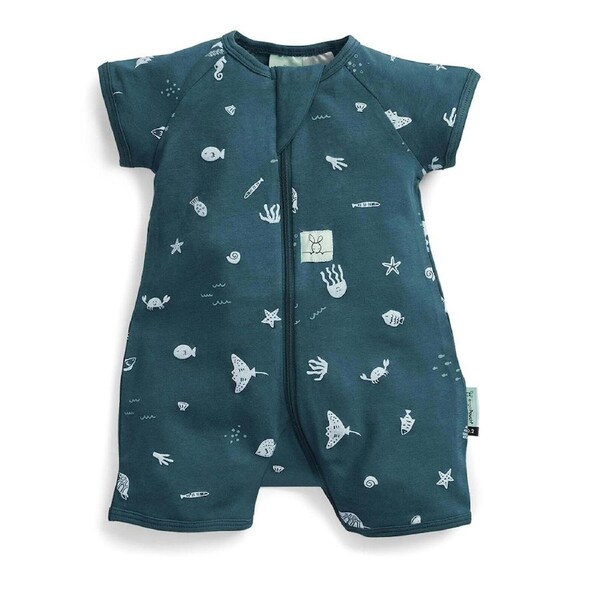 Ergopouch baby/Infant Layers Short Sleeve Tog 0.2 Ocean 6-12 Months