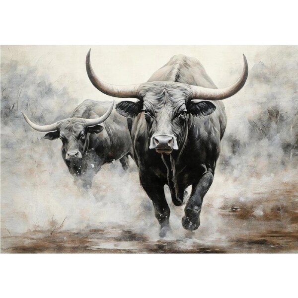 African Buffalos Canvas Print