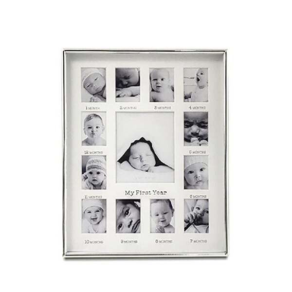 First Year Photo Frame New Baby Gift Picture Display Milestone Months Keepsake