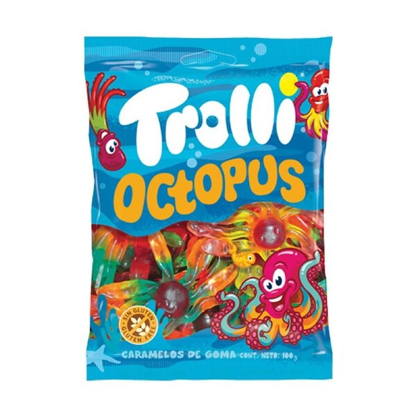 Trolli Octopus Blue 100g x 12