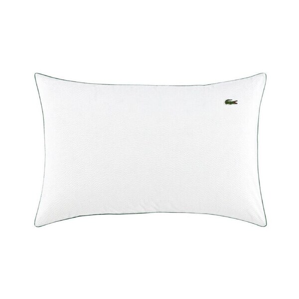 Lacoste L Tamis Soft Bedding Pillowcase 100% Cotton Sateen 50x75cm Blanc