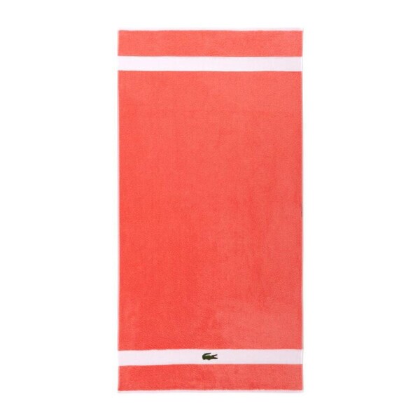 Lacoste L Casual Bath Towel Absorbent 100% Cotton 450gsm 70x140cm Red