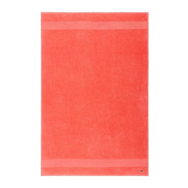 Lacoste L Lecroco Bath Sheet Absorbent 100% Cotton 600gsm 100x150cm Red