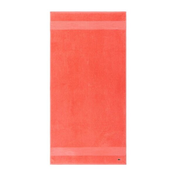 Lacoste L Lecroco Bath Towel Absorbent 100% Cotton 600gsm 70x140cm Red