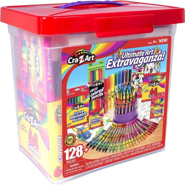 Cra-Z-Art Ultimate Art Extravaganza Tub Stationery Colouring Crayons Kids 4y+