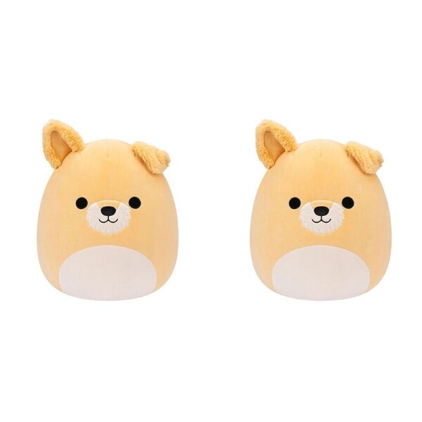 2PK Squishmallows 7.5in Cooper Tan Dog Stuffed Animal Kids Plush Toy 3y+