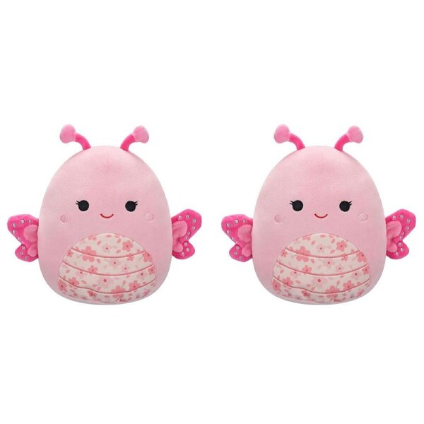 2PK Squishmallows 7.5in Mogo Pink Butterfly Stuffed Animal Kids Plush Toy 3y+
