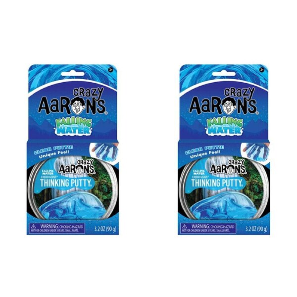 2PK Crazy Aarons Thinking Putty Falling Water Liquid Glass Fidget Kids Toy 3y+