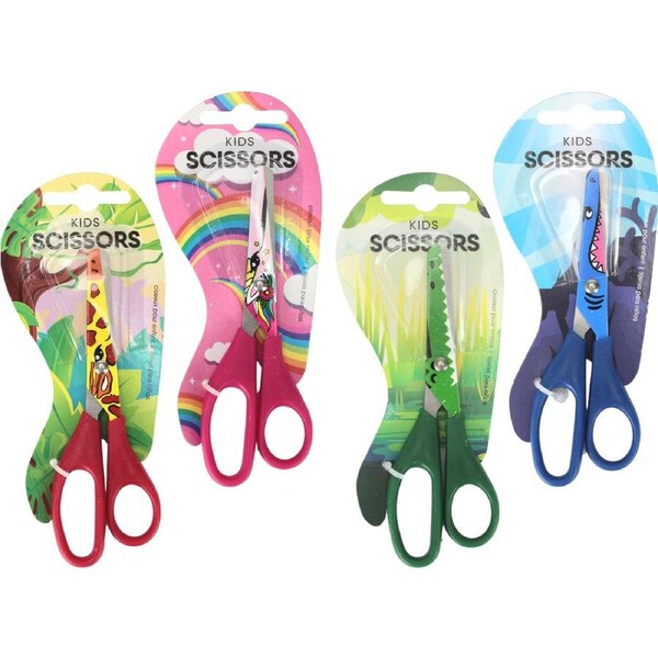Kids Animal Print Scissors Assorted