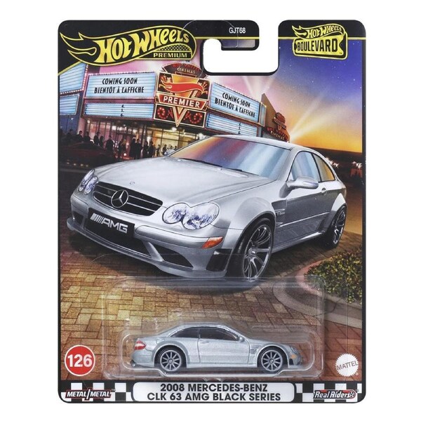 Hot Wheels Premium Boulevard 2008 Mercedes-Benz CLK 63 AMG Black Series Diecast Vehicle
