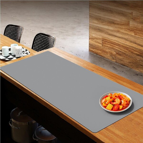 ACA 2mm Non-Stick Cuttable Countertop Protector Mat Coffee Machine Placemat Heat Resistant Table Mat Grey